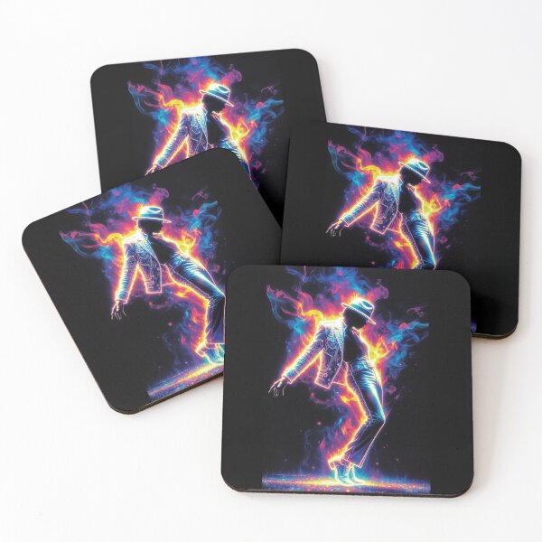 Item preview, Michael Jackson Neon Flame Dance Art designed and sold by ExploreAura Studio.