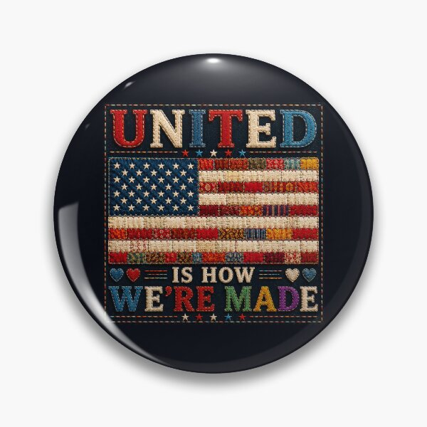 Item preview, ✂️ STITCHED TOGETHER COLLECTION ✂️- ❤️ - AMERICAN UNITY - United Is How We're Made designed and sold by WheelieGdArt.