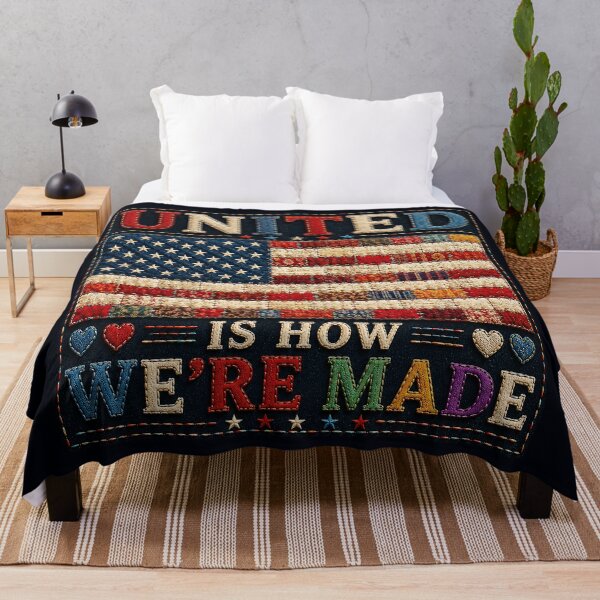 Item preview, ✂️ STITCHED TOGETHER COLLECTION ✂️- ❤️ - AMERICAN UNITY - United Is How We're Made designed and sold by WheelieGdArt.