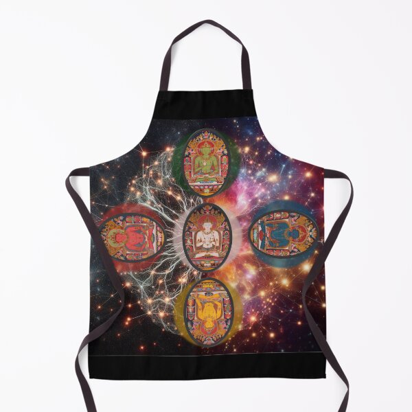 Item preview, Five Dhyani Buddhas | Five Wisdom Buddhas | Five Tathagatas | Five Buddha Families | Pañcatathāgata | Wǔzhì Rúlái Thangka designed and sold by mudlotus-org.