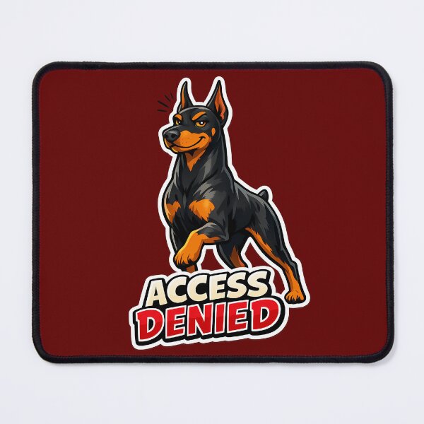 Item preview, Access Denied Funny Doberman Pinscher Dog Sticker designed and sold by lazygum.