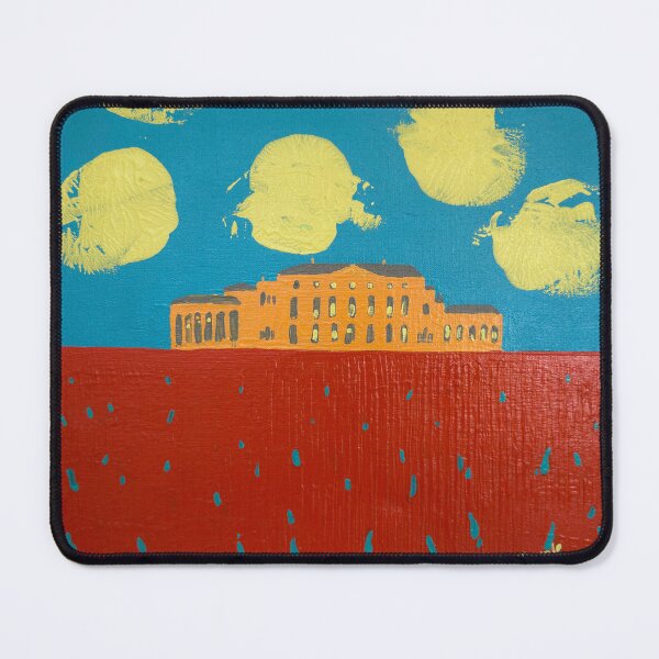 Item preview, Kenwood House in vivid orange and turquoise designed and sold by Aylmer Art, Aylmer Parade, N2 0PE.