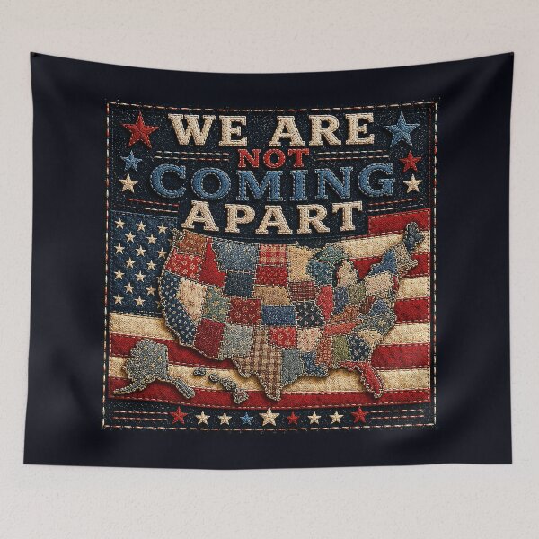Item preview, ✂️ STITCHED TOGETHER COLLECTION ✂️- ❤️ - AMERICAN UNITY - We Are Not Coming Apart designed and sold by WheelieGdArt.