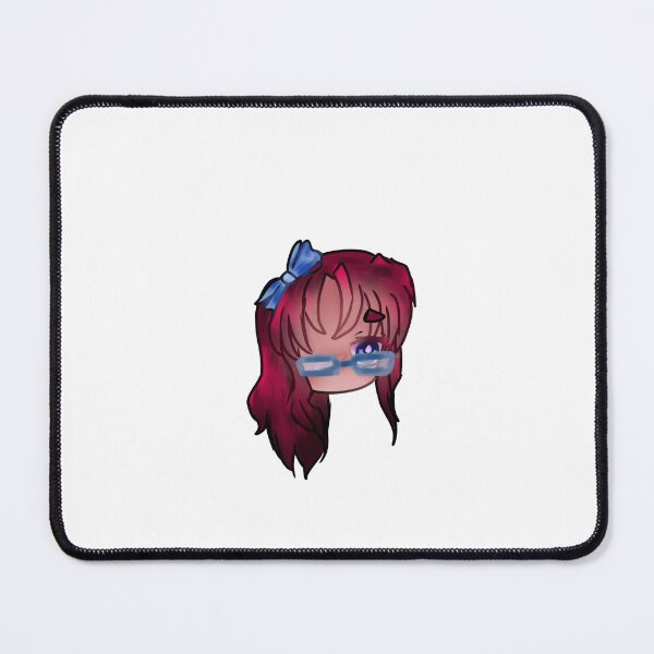 Item preview, Cute Anime Girl with Red Hair and Blue Glasses - Chibi Art designed and sold by Manga moshi .
