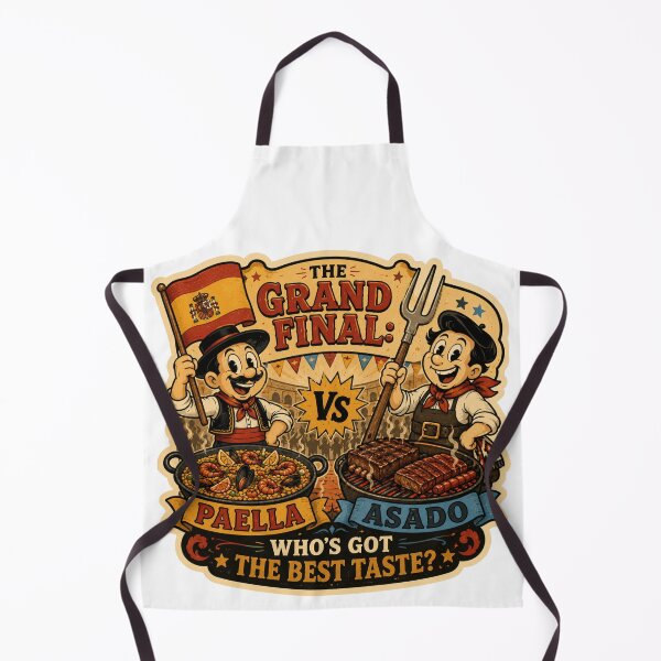 Item preview, Paella vs Asado Retro Cartoon Sticker – Funny Food Battle Vintage 1930s Style Decal designed and sold by Mafiazilla.