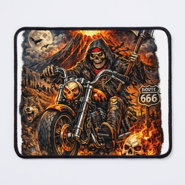 Item preview, Hell Rider – Skeleton Biker on Route 666 designed and sold by CMA Design Studio.