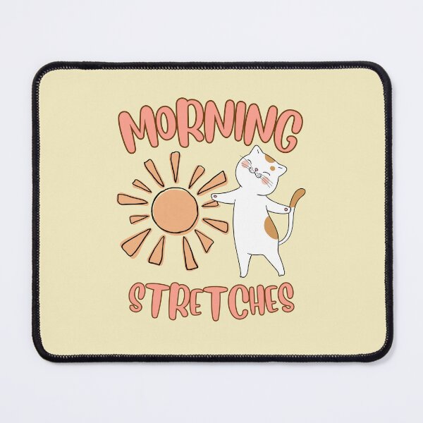 Item preview, Morning stretches, ginger and white cat designed and sold by BritishDelights.