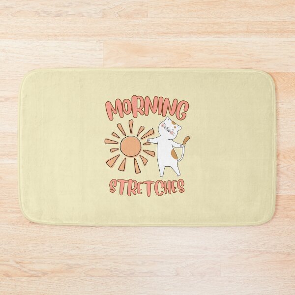 Item preview, Morning stretches, ginger and white cat designed and sold by BritishDelights.
