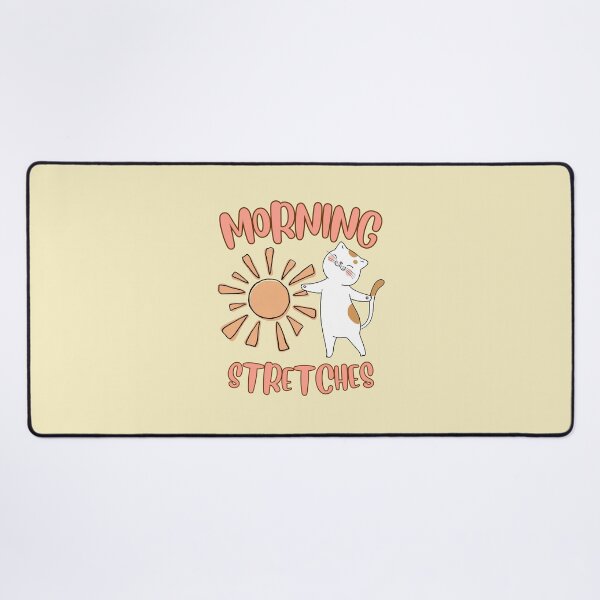 Item preview, Morning stretches, ginger and white cat designed and sold by BritishDelights.