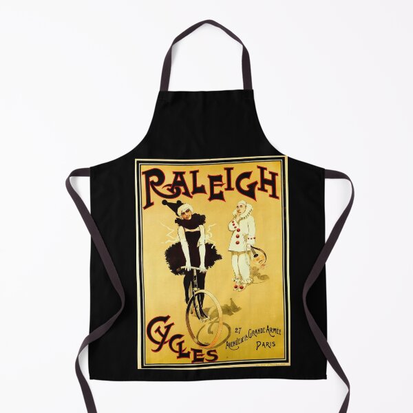 Item preview, Raleigh Cycles Art Nouveau Poster | Vintage Bicycle Advertisement | Elegant Pierrot Costume & Clown with Lute | Early 20th Century designed and sold by artofuniverse.