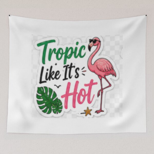 Item preview, Tropic Like It's Hot Flamingo Summer Funny Tropical Vacation Design designed and sold by ser-Ile.