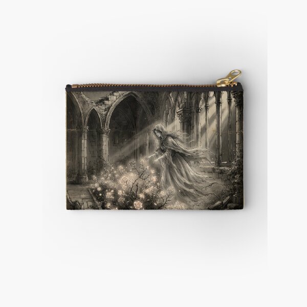 Item preview, The Spectral Gardener of the Ruined Cloister Sumi-e Ink Wash designed and sold by DuckOddity.