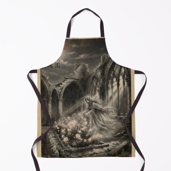 Item preview, The Spectral Gardener of the Ruined Cloister Sumi-e Ink Wash designed and sold by DuckOddity.