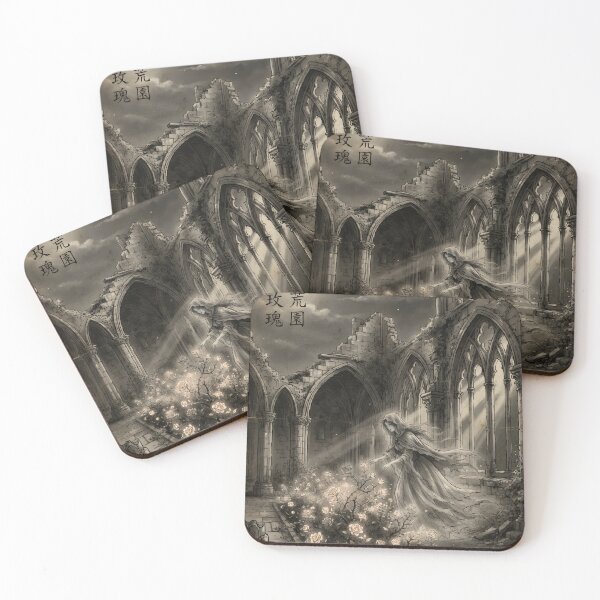 Item preview, The Spectral Gardener of the Ruined Cloister Sumi-e Ink Wash designed and sold by DuckOddity.