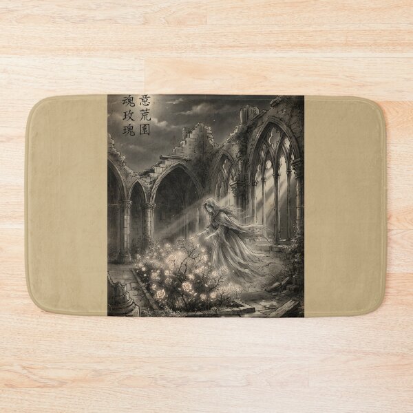 Item preview, The Spectral Gardener of the Ruined Cloister Sumi-e Ink Wash designed and sold by DuckOddity.