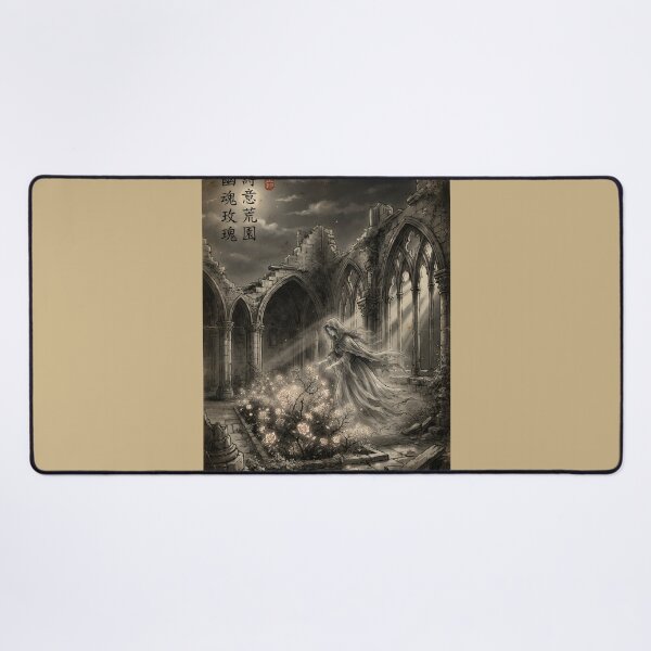 Item preview, The Spectral Gardener of the Ruined Cloister Sumi-e Ink Wash designed and sold by DuckOddity.