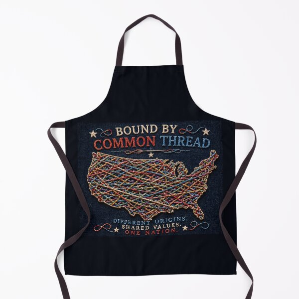 Item preview, ✂️ STITCHED TOGETHER COLLECTION ✂️- ❤️ - Bound by Common Thread - Interlaced threads forming the American outline v1 designed and sold by WheelieGdArt.