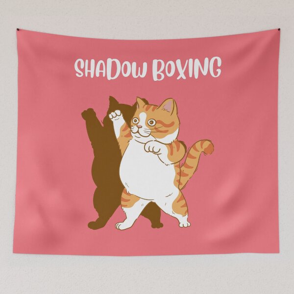Item preview, Shadow boxing, ginger and white cat designed and sold by BritishDelights.