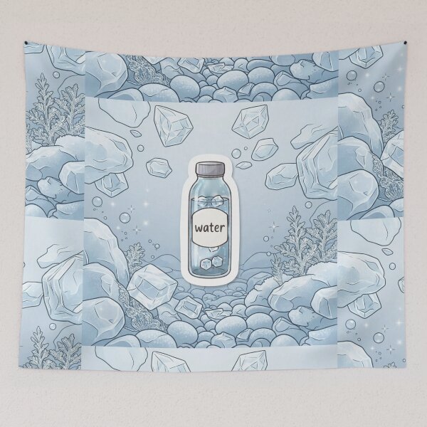 Item preview, Refreshing bottle of water with ice designed and sold by Purpleclomb.