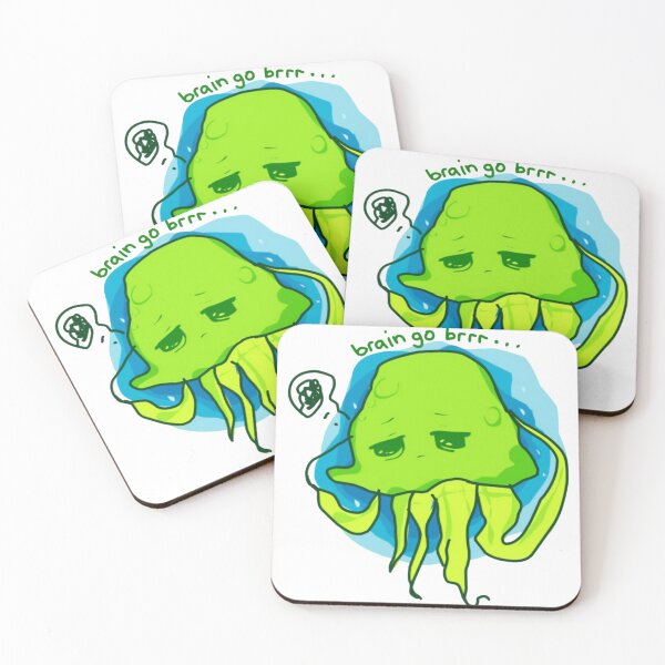 Item preview, Brain Go Brrr Tired Jellyfish designed and sold by Bohepa.
