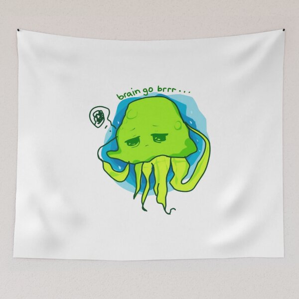 Item preview, Brain Go Brrr Tired Jellyfish designed and sold by Bohepa.