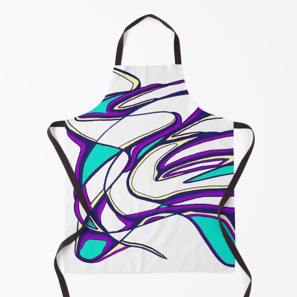 Item preview, Abstract purple and turquoise waves designed and sold by SaraPixels.