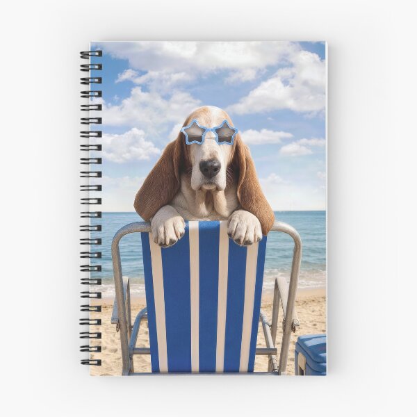 Item preview, Basset Hound on a Beach Chair designed and sold by Maria Dryfhout.