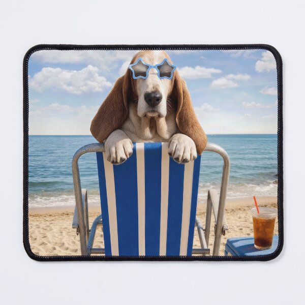Item preview, Basset Hound on a Beach Chair designed and sold by Maria Dryfhout.
