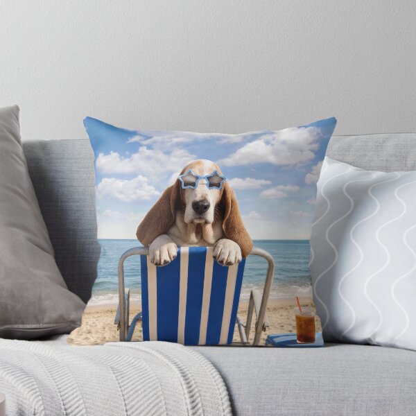 Item preview, Basset Hound on a Beach Chair designed and sold by Maria Dryfhout.