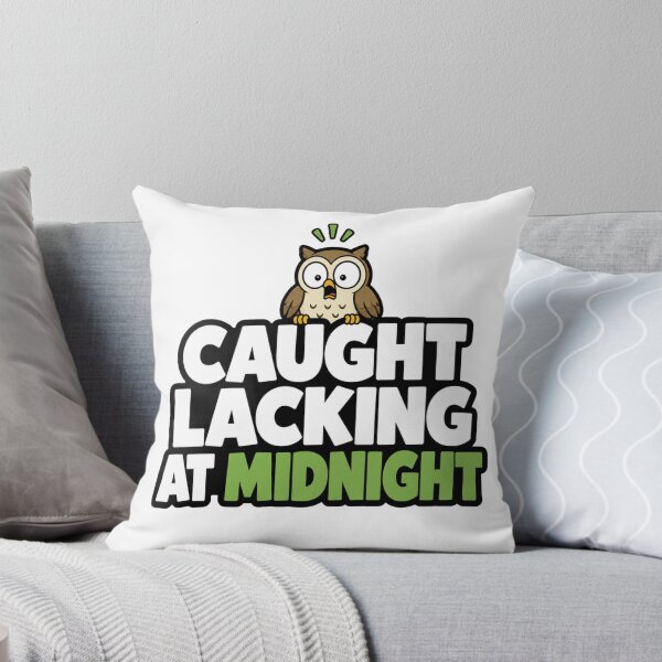 Item preview, Funny Owl Sticker | Caught Lacking at Midnight | Night Owl Meme designed and sold by Gremlin Hours.