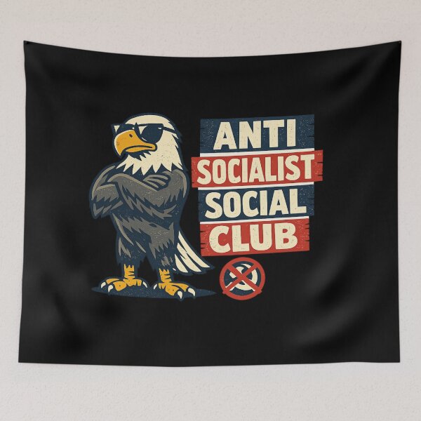 Item preview, Anti socialist social club designed and sold by HiPatti.