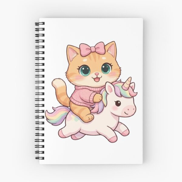 Item preview, Cute Kitten Riding Rainbow Unicorn Fantasy designed and sold by Moody Vibes Studio.