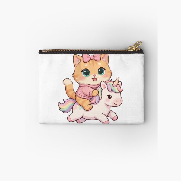 Item preview, Cute Kitten Riding Rainbow Unicorn Fantasy designed and sold by Moody Vibes Studio.