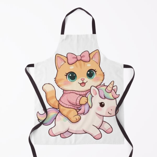 Item preview, Cute Kitten Riding Rainbow Unicorn Fantasy designed and sold by Luna's World - Moody Vibes Studio.