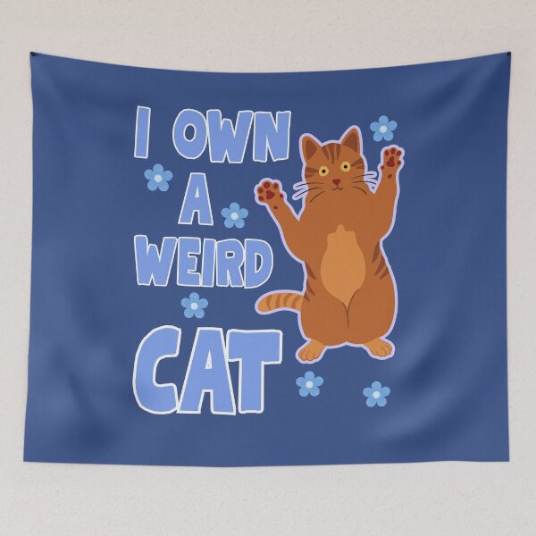 Item preview, I own a weird cat, crazy ginger cat designed and sold by BritishDelights.