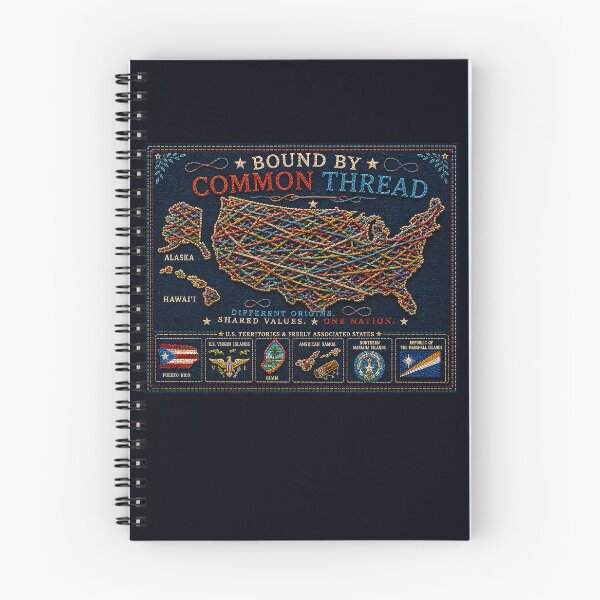 Item preview, ✂️ STITCHED TOGETHER COLLECTION ✂️- ❤️ - Bound by Common Thread - Interlaced threads forming the American outline v2 designed and sold by WheelieGdArt.