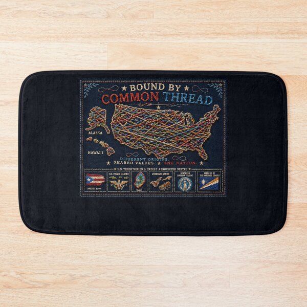 Item preview, ✂️ STITCHED TOGETHER COLLECTION ✂️- ❤️ - Bound by Common Thread - Interlaced threads forming the American outline v2 designed and sold by WheelieGdArt.