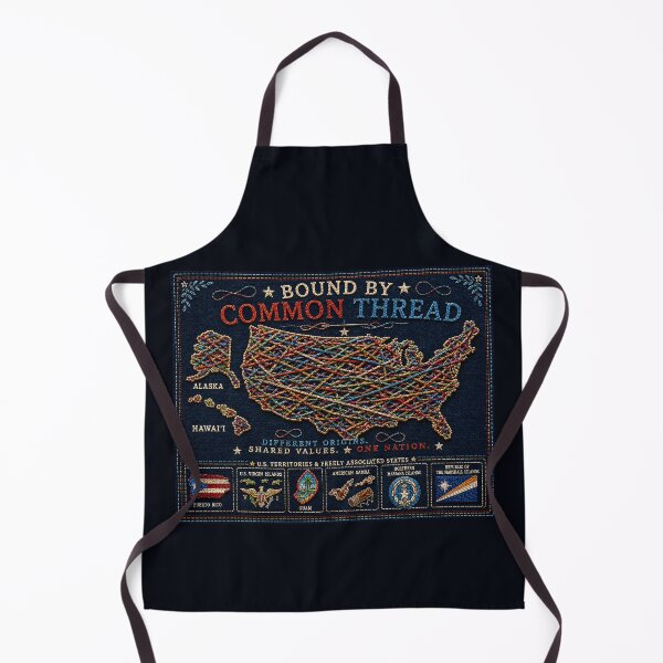 Item preview, ✂️ STITCHED TOGETHER COLLECTION ✂️- ❤️ - Bound by Common Thread - Interlaced threads forming the American outline v2 designed and sold by WheelieGdArt.
