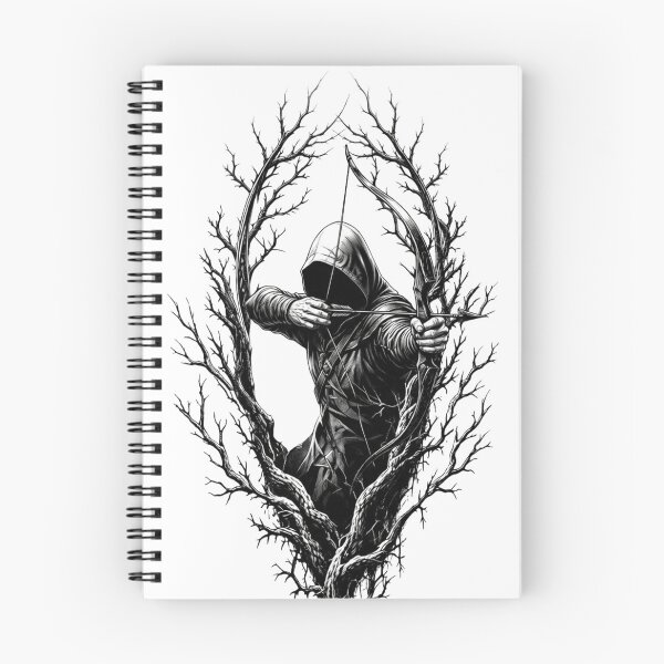 Item preview, Dark Forest Archer Fantasy Silhouette Art designed and sold by RoyalDeluxGo.