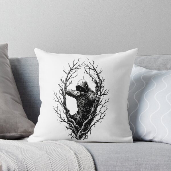 Item preview, Dark Forest Archer Fantasy Silhouette Art designed and sold by RoyalDeluxGo.