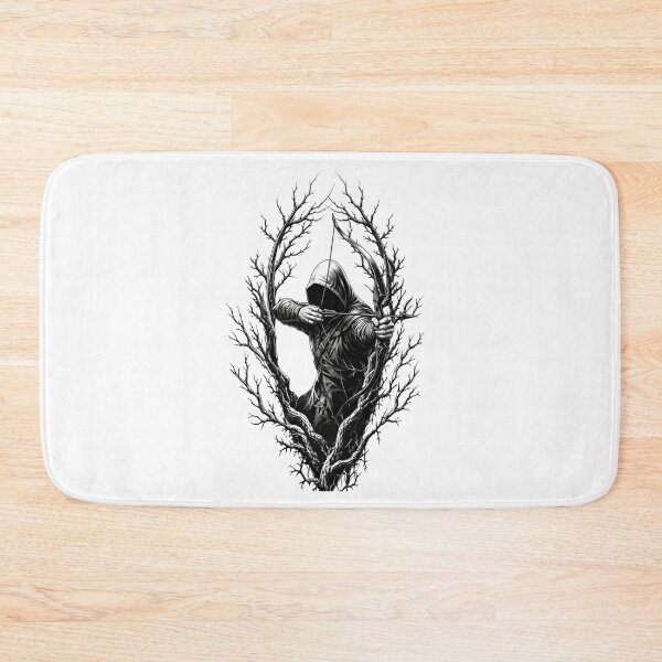 Item preview, Dark Forest Archer Fantasy Silhouette Art designed and sold by RoyalDeluxGo.