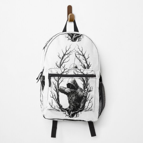 Item preview, Dark Forest Archer Fantasy Silhouette Art designed and sold by RoyalDeluxGo.