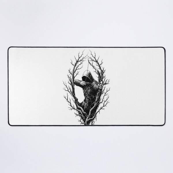 Item preview, Dark Forest Archer Fantasy Silhouette Art designed and sold by RoyalDeluxGo.