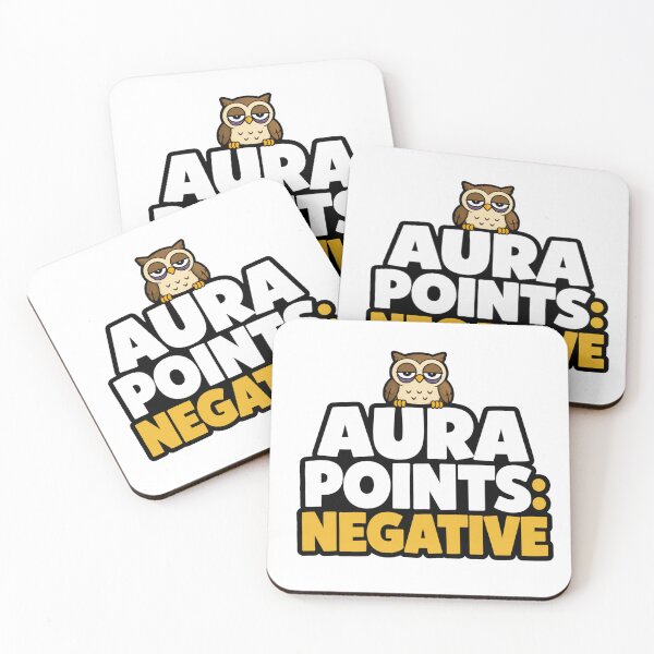 Item preview, Funny Owl Sticker | Aura Points Negative | Gen Z Meme Owl Gift designed and sold by Gremlin Hours.