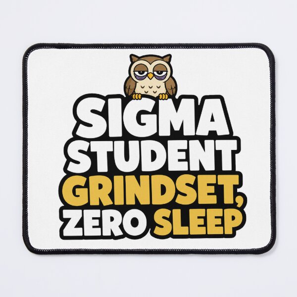 Item preview, Funny Owl Student Sticker | Sigma Student Grindset Zero Sleep | Study Meme designed and sold by Gremlin Hours.