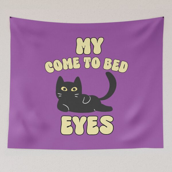 Item preview, My come to bed eyes, sassy black cat designed and sold by BritishDelights.