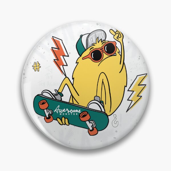 Item preview, Awesome Monster Skateboard Cartoon | Cool Skater Character Streetwear Design designed and sold by Rogue Heart Collective™.