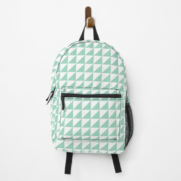 Item preview, White And Mint Triangle Mosaic Pattern designed and sold by pattern-archive.