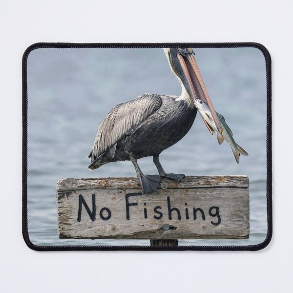 Item preview, Pelican on a No Fishing Sign designed and sold by Maria Dryfhout.