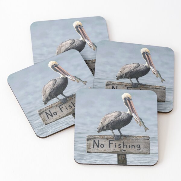 Item preview, Pelican on a No Fishing Sign designed and sold by Maria Dryfhout.